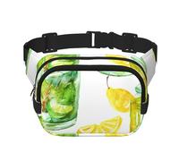 Bevi Cocktail Limone Ghiaccio, Marsupio quadrato a doppio strato, borsa da viaggio, marsupio casual