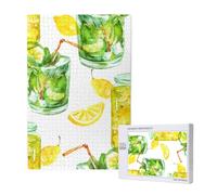 Bevi Cocktail Limone Ghiaccio,Puzzle in legno da 1000 pezzi per adulti e adolescenti