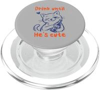 Bevi fino a quando non è una birra carina per gatti PopSockets PopGrip per MagSafe