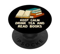 Bevi il tè e leggi i libri Letteratura dei topi di bibli PopSockets PopGrip Adesivo