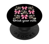 Bevi il tuo latte Allevatore di latte Mucca Latteria Ragazza Mamma PopSockets PopGrip Adesivo
