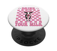 Bevi il tuo latte Allevatore di latte Mucca Latteria Ragazza Mamma PopSockets PopGrip Adesivo