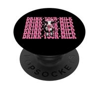 Bevi il tuo latte Allevatore di latte Mucca Latteria Ragazza Mamma PopSockets PopGrip Adesivo