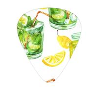 Bevi un cocktail con ghiaccio al limone,12 pezzi di plettri per chitarra, 3 plettri di diverso spessore per chitarra acustica, basso, ukulele