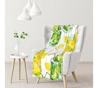 Bevi un cocktail con ghiaccio al limone,Coperta morbida, calda, anti-pilling, in flanella, peluche, 76 x 102 cm
