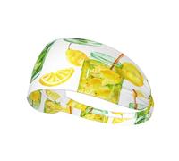Bevi un cocktail con ghiaccio al limone,Fascia elastica per capelli multiuso unisex, fascia antisudore sportiva