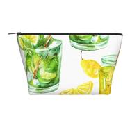 Bevi un cocktail di ghiaccio al limone, Borsa da toilette Borsa per trucco Borsa per cosmetici Borsa da toilette da viaggio portatile