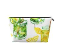 Bevi un cocktail di ghiaccio al limone, Borsa da toilette Borsa per trucco Borsa per cosmetici Borsa da toilette da viaggio portatile
