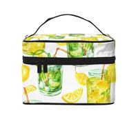 Bevi un cocktail di ghiaccio al limone, Borsa per il trucco Borsa per cosmetici Borsa da viaggio portatile da viaggio Astuccio per matite