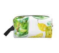 Bevi un cocktail di ghiaccio al limone, Borsa per il trucco Borsa per cosmetici Borsa da viaggio portatile da viaggio Borsa per trucco Organizer