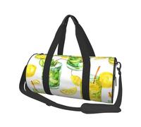 Bevi un cocktail di ghiaccio al limone, Borsone da viaggio di grande capacità Borsa rotonda Borsa da viaggio sportiva Borsa da viaggio Borsa da fitness