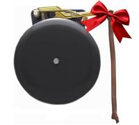 Bevin Bells Steel Trip Gong | Tradizionale Campanello da boxe da 25,4 cm | Forte e realizzato in acciaio e ottone | Dispositivo di allarme e allenamento di boxe in uno | Accessorio da bar | Prodotto