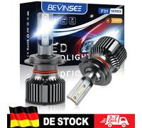 BEVINSEE Fiala LED H7 Lampadine 50W 6000LM Luci LED H4 Fascio alto e basso Mini formato Turbofan Super luminoso 6000K Luce bianca 12V
