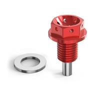 Bevinsee Vite di scarico dell'olio magnetica M12 x 1,5, compatibile con E12 528i 530i, E23 733i 735i L7, E28 533i 535i 535is M5, E30 318i 325i, E46 323i 325i 328i 30i, lega di alluminio. ung, rosso