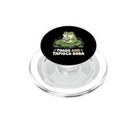 Bevitore di tè al latte di rana Boba Rospi e tapioca PopSockets PopGrip per MagSafe