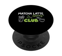 Bevitore di tè Matcha Latte Lovers Tea Only Club Matcha PopSockets PopGrip Adesivo