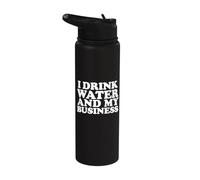 Bevo acqua e mente i miei affari Stainless Steel Insulated Water Bottle