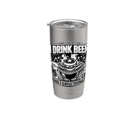 Bevo Birra e Griglio Divertente per Amanti del BBQ Bicchiere termico in acciaio inox doppia parete