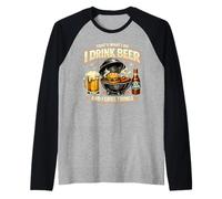 Bevo Birra e Griglio: Umorismo per Grandi Cuochi Maglia con Maniche Raglan