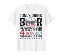 Bevo birra solo in due occasioni quando è il 4 luglio Maglietta