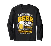 Bevo Solo Birra 3 Giorni alla Settimana Ieri, Oggi e Domani Maglia a Manica