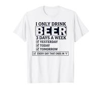 Bevo Solo Birra 3 Giorni alla Settimana Lista di Controllo Maglietta