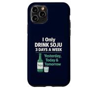 Bevo solo soju 3 giorni a settimana divertente coreano alcol umorismo Custodia per iPhone 11 Pro