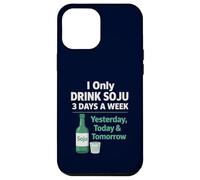 Bevo solo soju 3 giorni a settimana divertente coreano alcol umorismo Custodia per iPhone 12 Pro Max