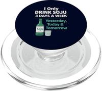 Bevo solo soju 3 giorni a settimana divertente coreano alcol umorismo PopSockets PopGrip per MagSafe
