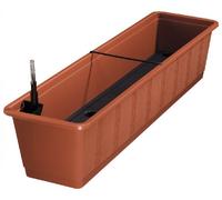 Bewässerungsblumenkasten Aqua Green Plus 100 cm terracotta