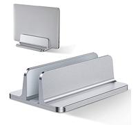 Bewahly Supporto Verticale per Laptop, Salvaspazio Supporto PC Portatile Verticale in Alluminio, Regolabile Porta PC Verticale per MacBook PRO/Air, iPad, HP, Surface, Notebook, Laptop Stand (Argento)