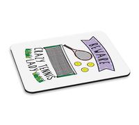 Beware Crazy Tennis Lady PC Computer Mouse Pad - Divertente Sport