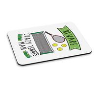 Beware Crazy Tennis Uomo PC Computer Mouse Pad - Divertente Sport