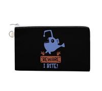 Beware I Bite - Portamonete alla moda in tela, portatili, per uomini e donne, stile: taglia unica, Stile:, taglia unica, Tasca portamonete