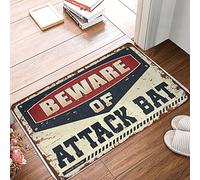 Beware Of Attack Bat For Bathroom Mat Outdoor Patio Kiwi