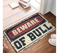 Beware Of Bull Floor Runners antiscivolo | Cool Bath Memory Foam Water Absorbent (50 x 80 cm)