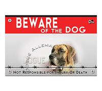 Beware of the dog plastic sign Great Dane