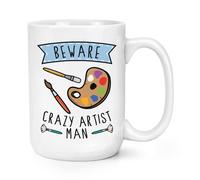 Beware Pazzo Artista Uomo 426ml Grande Tazza Arte Dad Papà Giorno Fidanzato Zio