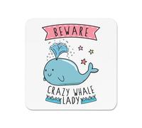 Beware Pazzo Balena Donna Frigo Magnete - Divertente Animale