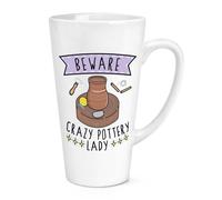 Beware Pazzo Ceramica Donna 483ml Grande Latte Tazza Potter Forno Mamma Giorno