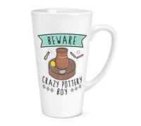 Beware Pazzo Ceramica Ragazzo 483ml Grande Latte Tazza Scherzo Divertente Potter