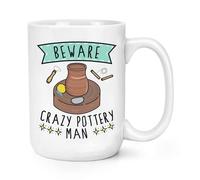 Beware Pazzo Ceramica Uomo 426ml Grande Tazza Divertente Potter Forno Papà Day