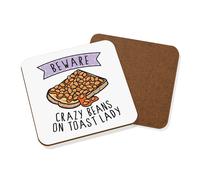 Beware Pazzo Chicchi Su Toast Donna Sottobicchiere Scherzo Divertente Colazione