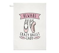 Beware Pazzo Danza Classica Donna Strofinaccio Piatto Panno Ballerina Divertente