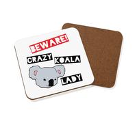 Beware Pazzo Koala Donna Sottobicchiere - Divertente Australia Australiana