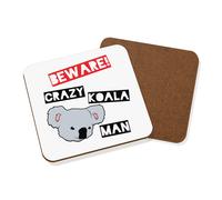 Beware Pazzo Koala Uomo Sottobicchiere - Divertente Australia Australiana
