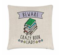Beware Pazzo Libro Donna Copricuscino Cuscino Bookworm Lettura Mamma Festa Della