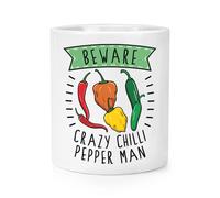 Beware Pazzo Peperoncino Uomo Trucco Pennello Matita Pentola Papà Day Divertente