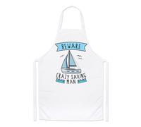 Beware Pazzo Vela Uomo Chef Grembiule - Divertente Sport Barca Cucinare Cottura