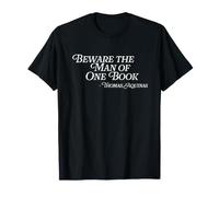 Beware The Man of One Book Love Reading Thomas Aquinas Citazione Maglietta